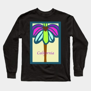 California Palm Tree in Attractive Art Painting Long Sleeve T-Shirt